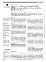 CM-Score: a validated scoring system to predict CDKN2A germline mutations in melanoma families from Northern Europe