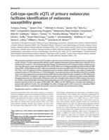 Cell-type-specific eQTL of primary melanocytes facilitates identification of melanoma susceptibility genes
