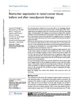 Biomarker expression in rectal cancer tissue before and after neoadjuvant therapy