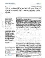 Clinical spectrum of severe chronic central serous chorioretinopathy and outcome of photodynamic therapy