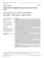 Clinical effects of antiplatelet drugs and statins on D-dimer levels