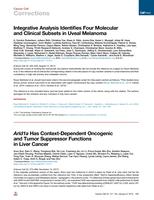 Integrative Analysis Identifies Four Molecular and Clinical Subsets in Uveal Melanoma (vol 32, pg 204, 2017)