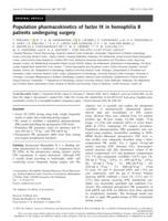 Population pharmacokinetics of factor IX in hemophilia B patients undergoing surgery