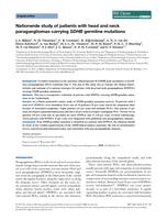 Nationwide study of patients with head and neck paragangliomas carrying SDHB germline mutations