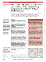 Male-female differences in aortic valve and combined aortic valve/coronary surgery: a national cohort study in the Netherlands