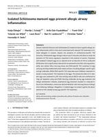 Isolated Schistosoma mansoni eggs prevent allergic airway inflammation