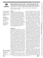 Mesenchymal stromal cells: a novel therapy for the treatment of chronic obstructive pulmonary disease?