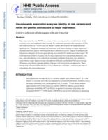 Genome-wide association analyses identify 44 risk variants and refine the genetic architecture of major depression