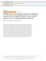 GWAS and colocalization analyses implicate carotid intima-media thickness and carotid plaque loci in cardiovascular outcomes