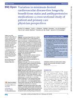 Variation in minimum desired cardiovascular disease-free longevity benefit from statin and antihypertensive medications: a cross-sectional study of patient and primary care physician perspectives