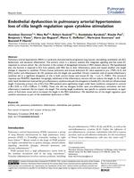 Endothelial dysfunction in pulmonary arterial hypertension: loss of cilia length regulation upon cytokine stimulation