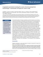 Coagulation parameters during the course of severe postpartum hemorrhage: a nationwide retrospective cohort study