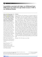 Comorbidities associated with higher von Willebrand factor (VWF) levels may explain the age-related increase of VWF in von Willebrand disease