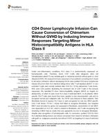 CD4 Donor Lymphocyte Infusion Can Cause Conversion of Chimerism Without GVHD by Inducing Immune Responses Targeting Minor Histocompatibility Antigens in HLA Class II