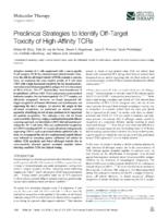 Preclinical Strategies to Identify Off-Target Toxicity of High-Affinity TCRs
