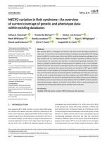 MECP2 variation in Rett syndrome-An overview of current coverage of genetic and phenotype data within existing databases