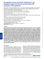 Demographic History and Genetic Adaptation in the Himalayan Region Inferred from Genome-Wide SNP Genotypes of 49 Populations