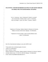 Polycystin-1 dysfunction impairs electrolyte and water handling in a renal precystic mouse model for ADPKD