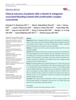 Clinical outcome of patients with a vitamin K antagonist-associated bleeding treated with prothrombin complex concentrate