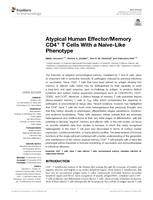 Atypical Human Effector/Memory CD4(+) T Cells With a Naive-Like Phenotype