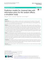 Prediction models for clustered data with informative priors for the random effects: a simulation study