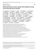 Differential effects of donor-specific HLA antibodies in living versus deceased donor transplant