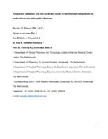 Prospective Validation of a Risk Prediction Model to Identify High-Risk Patients for Medication Errors at Hospital Admission