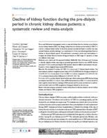 Decline of kidney function during the pre-dialysis period in chronic kidney disease patients: a systematic review and meta-analysis