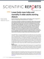Lower body mass index and mortality in older adults starting dialysis (vol 8, 12858, 2018)