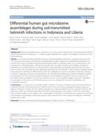 Differential human gut microbiome assemblages during soil-transmitted helminth infections in Indonesia and Liberia
