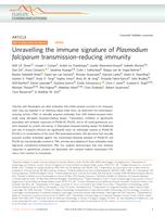 Unravelling the immune signature of Plasmodium falciparum transmission-reducing immunity