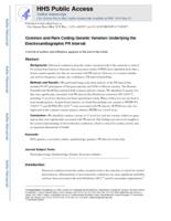 Common and Rare Coding Genetic Variation Underlying the Electrocardiographic PR Interval