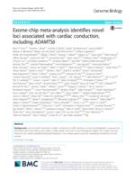 Exome-chip meta-analysis identifies novel loci associated with cardiac conduction, including ADAMTS6