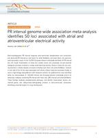 PR interval genome-wide association meta-analysis identifies 50 loci associated with atrial and atrioventricular electrical activity