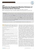 Hypothermic Oxygenated Machine Perfusion of the Human Donor Pancreas