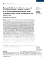 Cabozantinib in the treatment of advanced renal cell carcinoma in adults following prior vascular endothelial growth factor targeted therapy: clinical trial evidence and experience