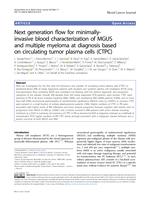 Next generation flow for minimally-invasive blood characterization of MGUS and multiple myeloma at diagnosis based on circulating tumor plasma cells (CTPC)