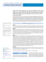 High-Dose Chemotherapy and Blood Autologous Stem-Cell Rescue Compared With Standard Chemotherapy in Localized High-Risk Ewing Sarcoma: Results of Euro-EWING99 and Ewing-2008