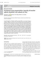 Sustained cross-presentation capacity of murine splenic dendritic cell subsets in vivo