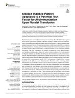 Storage-Induced Platelet Apoptosis Is a Potential Risk Factor for Alloimmunization Upon Platelet Transfusion