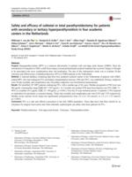 Safety and efficacy of subtotal or total parathyroidectomy for patients with secondary or tertiary hyperparathyroidism in four academic centers in the Netherlands