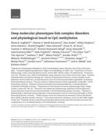 Deep molecular phenotypes link complex disorders and physiological insult to CpG methylation