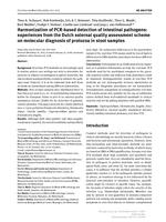 Harmonization of PCR-based detection of intestinal pathogens: experiences from the Dutch external quality assessment scheme on molecular diagnosis of protozoa in stool samples