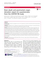 Brain death and postmortem organ donation: report of a questionnaire from the CENTER-TBI study
