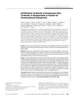 ACTIVExtend: 24 Months of Alendronate After 18 Months of Abaloparatide or Placebo for Postmenopausal Osteoporosis