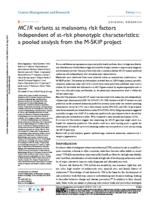 MC1R variants as melanoma risk factors independent of at-risk phenotypic characteristics: a pooled analysis from the M-SKIP project