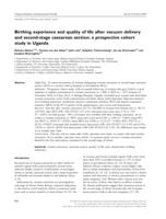 Birthing experience and quality of life after vacuum delivery and second-stage caesarean section: a prospective cohort study in Uganda