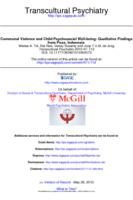 Communal Violence and Child Psychosocial Well-being: Qualitative Findings from Poso, Indonesia