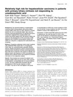 Relatively high risk for hepatocellular carcinoma in patients with primary biliary cirrhosis not responding to ursodeoxycholic acid