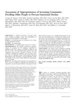 Assessment of evidence for screening community-dwelling older people